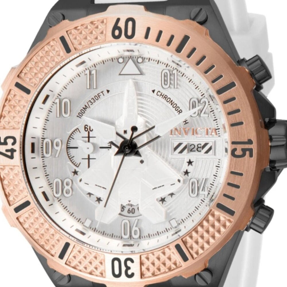 Invicta Aviator Chronograph White Dial 50mm Men's Watch 39894 New w/Tags, No Box